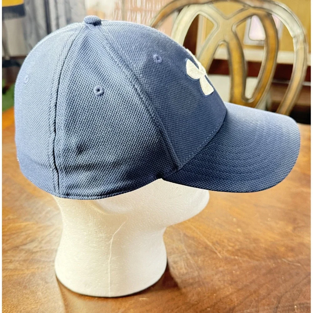 Under Armour Hat Cap Fitted Mens L/XL Blue Blitzing UA Classic Fit‎ Athletic